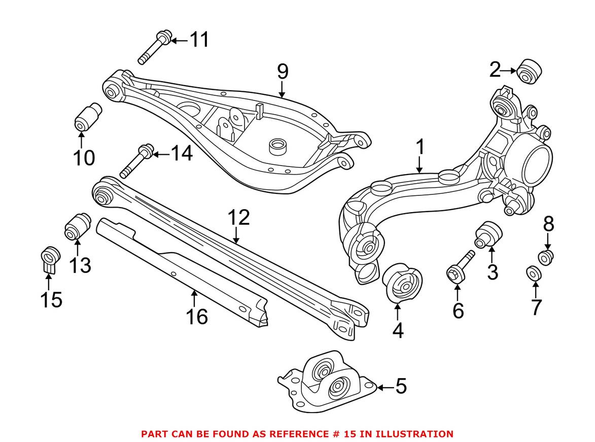 BMW Control Arm Bolt Lock Plate - Rear Lower 33326760364